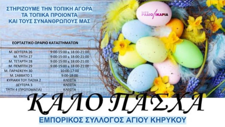 Σε εορταστικούς ρυθμούς λόγω Πάσχα μπαίνουν από σήμερα τα εμπορικά καταστήματα