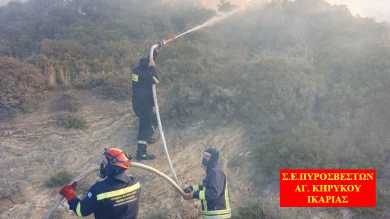 Υπό πλήρη έλεγχο η πυρκαγιά που ξέσπασε εχθές στους Φούρνους Κορσεών, στην περιοχή Μανέτα