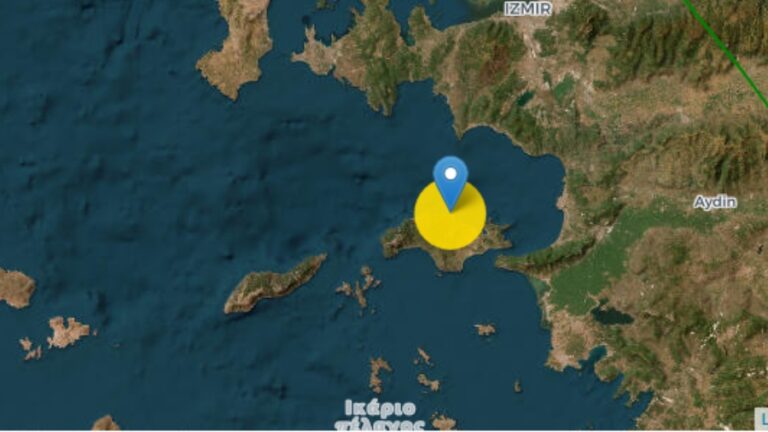 Δύο σεισμικές δονήσεις 4,3 και 4 Ρίχτερ σημειώθηκαν στη Σάμο σήμερα το πρωί Παρασκευή 19 Απριλίου