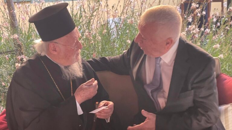 Συνάντηση Περιφερειάρχη Βορείου Αιγαίου με Οικουμενικό Πατριάρχη Βαρθολομαίο